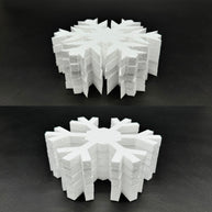 Polystyrene snowflakes V2 - Pack of 10, in  2 designs.