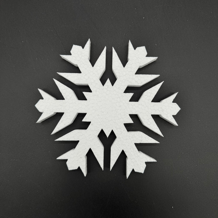 pack of 5 > 380mm high Polystyrene Snowflakes pcs87a