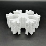 pack of 5 > 280mm high Polystyrene Snowflakes pcs72n