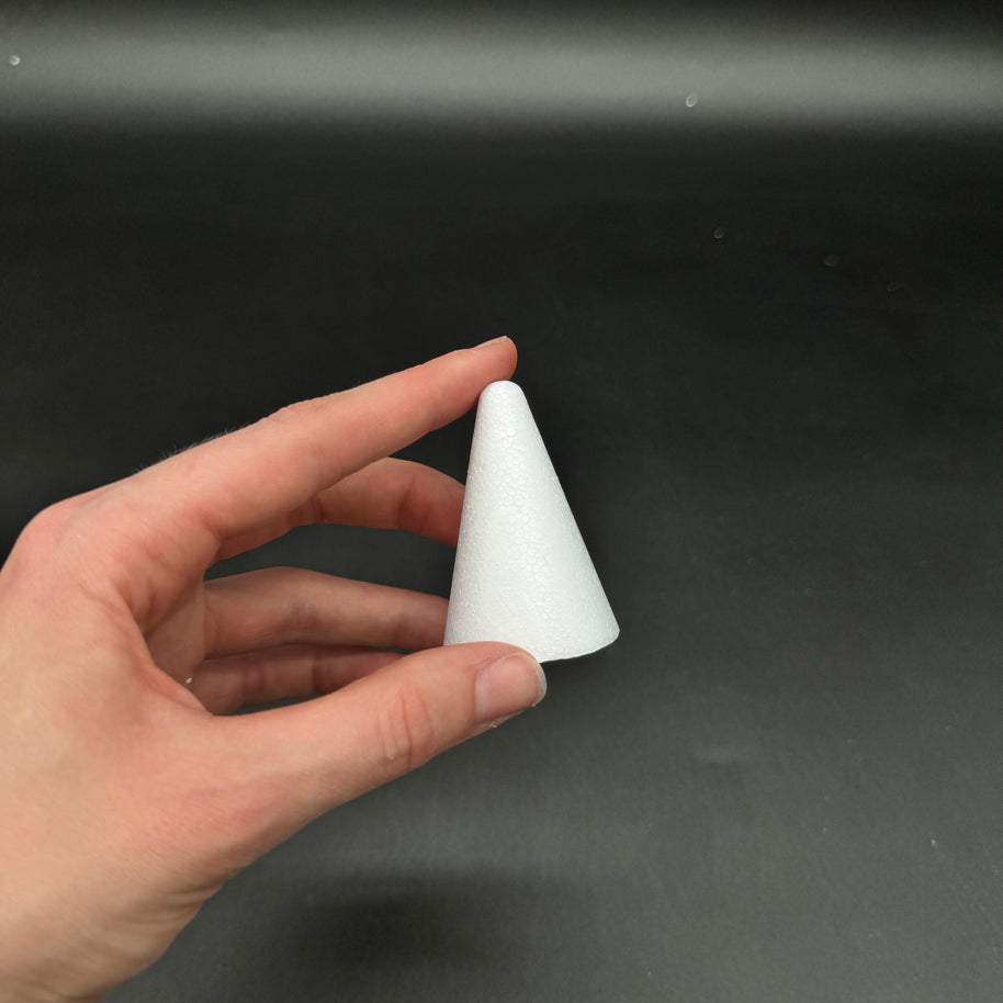 Polystyrene Cone - 60 mm high x 40 mm diameter base.