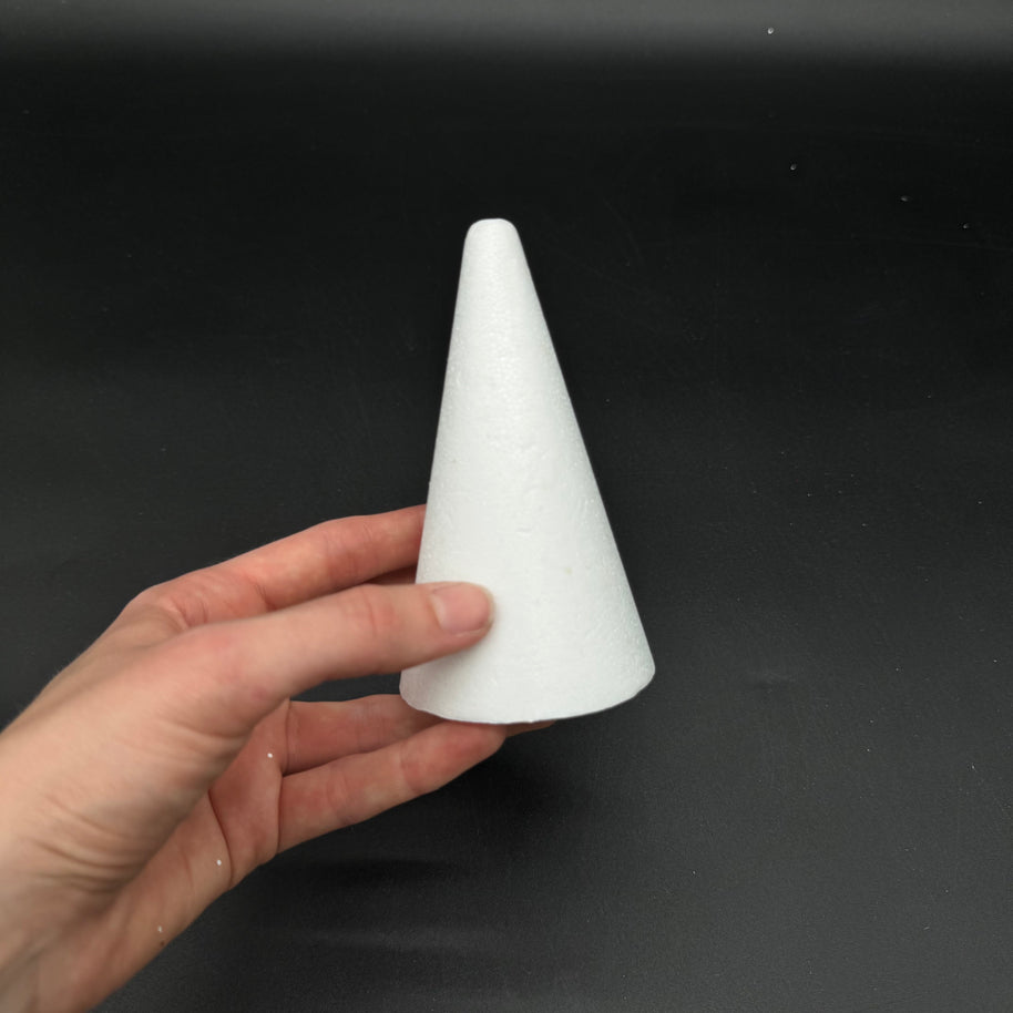 polystyrene cone - 125 mm high.