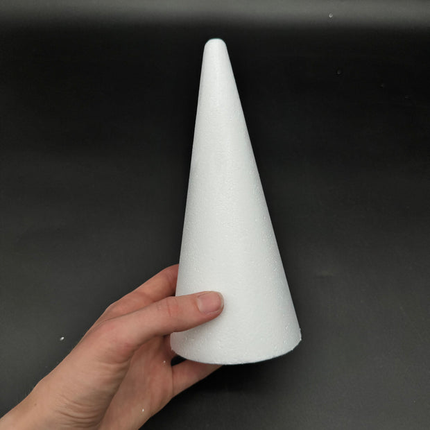 Polystyrene cone : 200 mm high - 90 mm diameter base