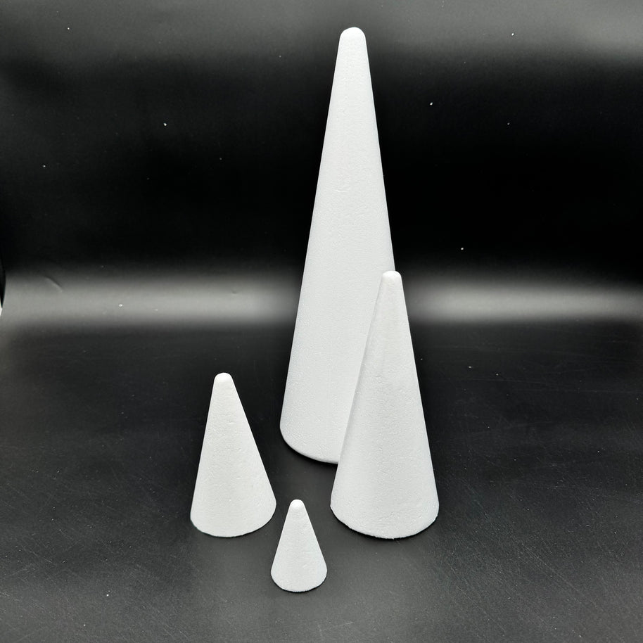 polystyrene cone - 125 mm high.