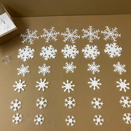 Polystyrene snowflakes - Pack of 30! 6 designs.