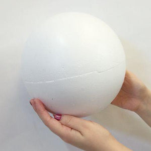 160 mm - 16 cm polystyrene foam ball. 2 hollow halves