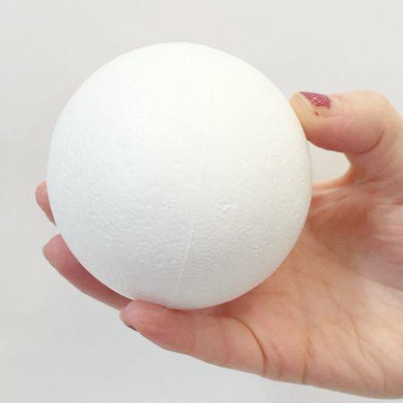 80 mm high white polystyrene foam craft ball