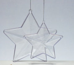 140 mm Clear Plastic Star
