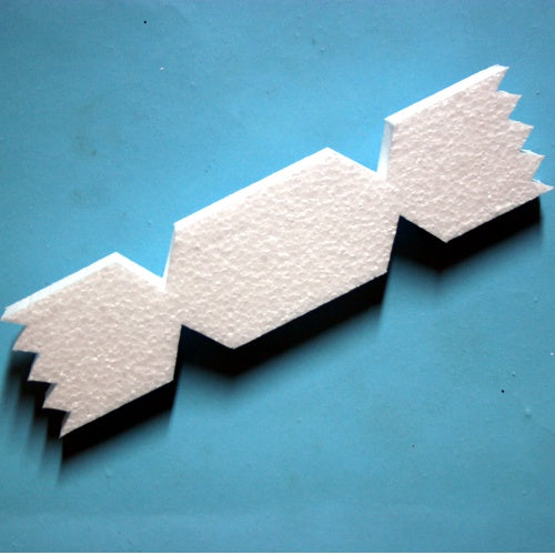 polystyrene 2D Christmas cracker - 280 mm wide