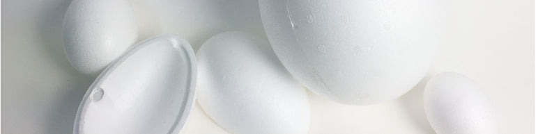 120 mm tall polystyrene egg