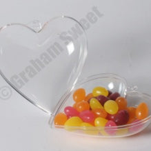 100 mm Clear plastic heart