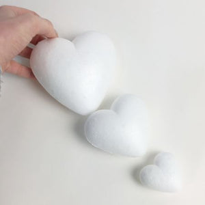 90mm tall 3D Polystyrene Heart