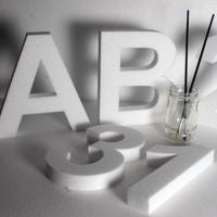 Arial Bold - 100 mm high polystyrene letters