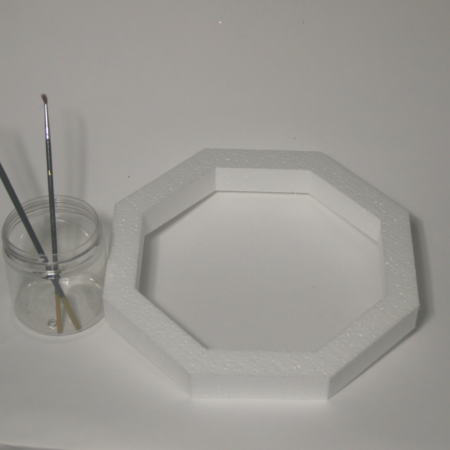 150mm polystyrene Octagon Wreath Wreath