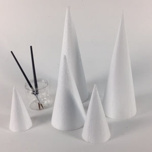 Polystyrene cone : 200 mm high - 90 mm diameter base