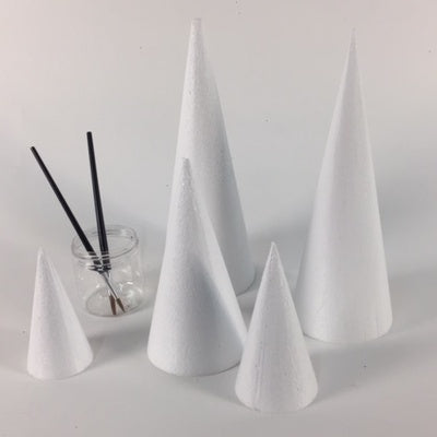 Polystyrene Cones for Craft and decoration. Foam and Styrofoam cones. –  Poly Craft Supplies