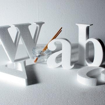 Times New Roman - 100 mm high polystyrene letters